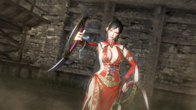 Woman red dress sword stone free wallpaper for desktop - medium preview image