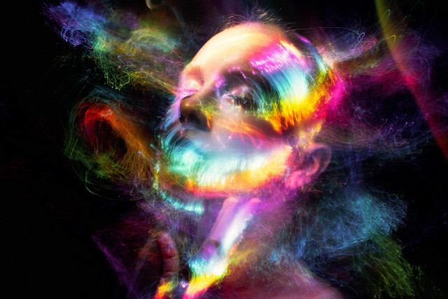 Colorful face holography planet energy free wallpaper for desktop - medium preview image