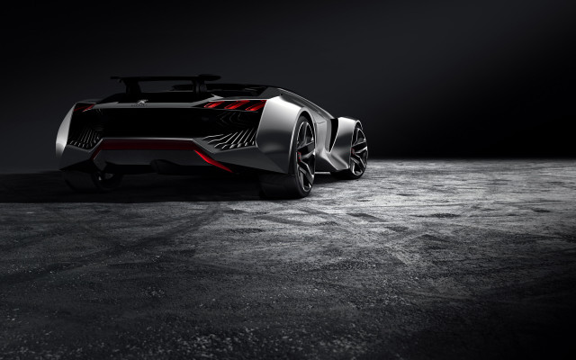 Futuristic car dark room red #6 free wallpaper for desktop - medium preview image
