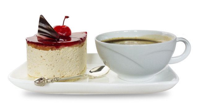 Cake coffee plate spoons rococo free wallpaper for desktop - medium preview image