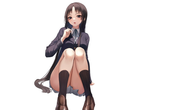 Woman crossed legs boots dress free wallpaper for desktop - medium preview image