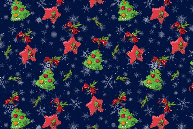 Christmas tree red stars blue free wallpaper for desktop - medium preview image