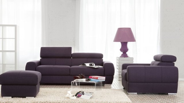Livingroom purple couch chair lamp free wallpaper for desktop - medium preview image
