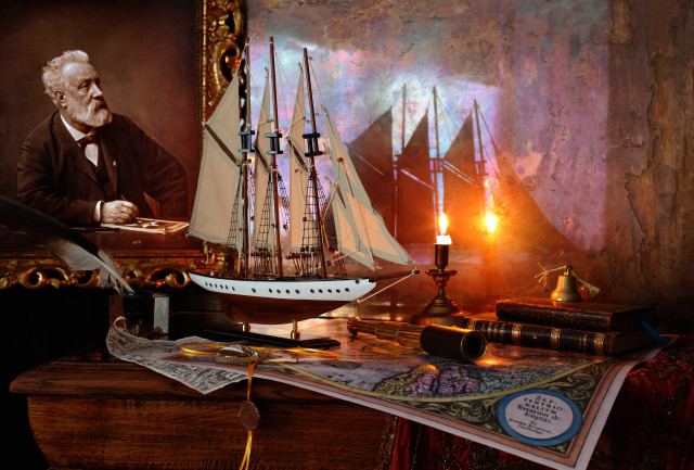 Man ship candle desk formal free wallpaper for desktop - medium preview image