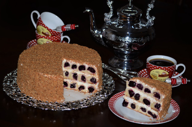Cake slice plate coffee teapot free wallpaper for desktop - medium preview image