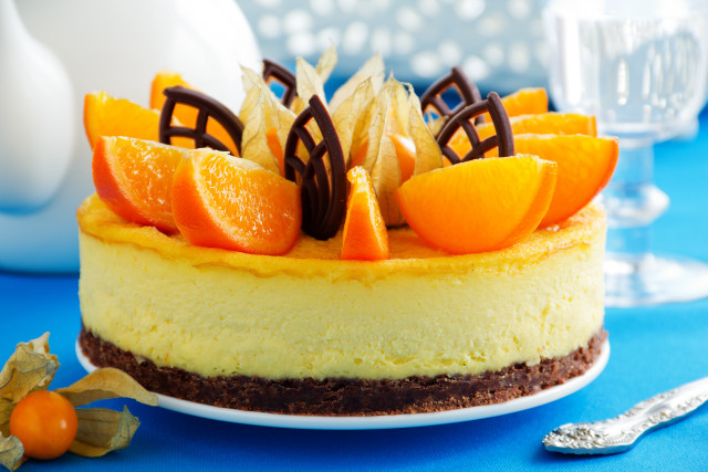 Cake orange chocolate table vase free wallpaper for desktop - medium preview image
