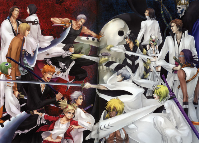 Anime characters swords skeleton skull free wallpaper for desktop - medium preview image