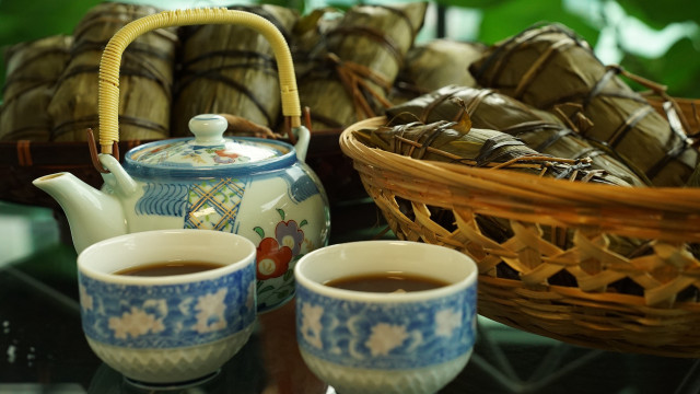 Tea pots coffee baskets pastries free wallpaper for desktop - medium preview image