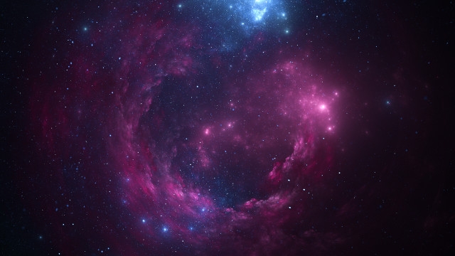 Cosmic star filled space neon free wallpaper for desktop - medium preview image