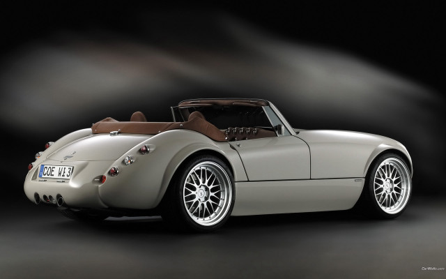 White sports car brown top free wallpaper for desktop - medium preview image