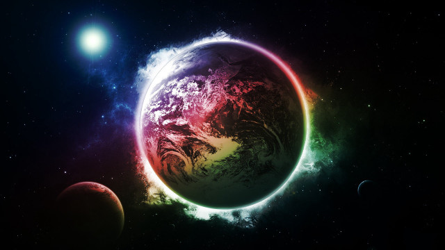 Earth space aurora moon festival free wallpaper for desktop - medium preview image