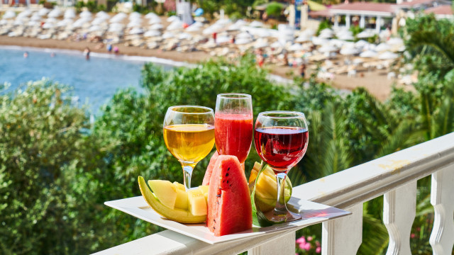 Beach wine fruit outdoors summer free wallpaper for desktop - medium preview image