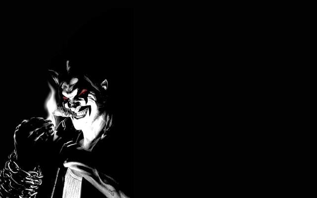 Creepy clown cell phone dark free wallpaper for desktop - medium preview image