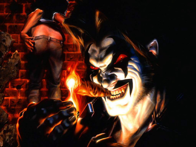 Clown cigarette demon arm painting free wallpaper for desktop - medium preview image