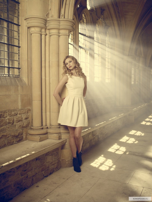 Woman white dress sunlight stone free wallpaper for mobile - medium preview image