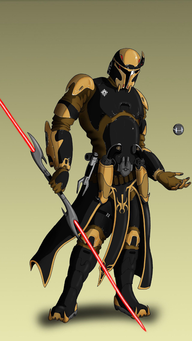 Cartoon man armor swords ball free wallpaper for mobile - medium preview image