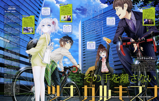 Couple people bike buildings clouds free wallpaper for desktop - medium preview image