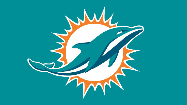 Miami dolphins logo blue background free wallpaper for desktop - medium preview image