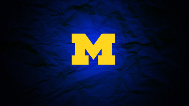 Michigan wolverine blue light yellow free wallpaper for desktop - medium preview image