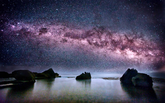 Night sky stars milky way #3 free wallpaper for desktop - medium preview image