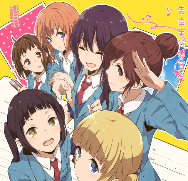 Girls school uniforms yellow background free wallpaper for tablet - medium preview image