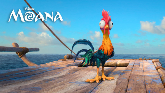 Cartoon chicken dock ocean boat free wallpaper for desktop - medium preview image