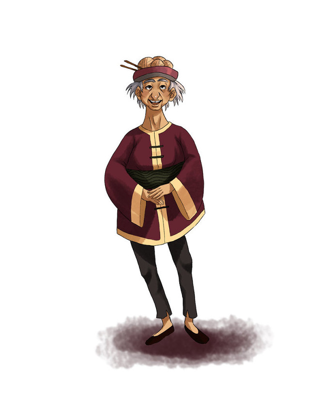 Cartoon man red gold outfit free wallpaper for mobile - medium preview image