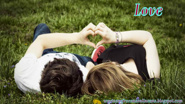 Couple heart grass love background free wallpaper for desktop - medium preview image