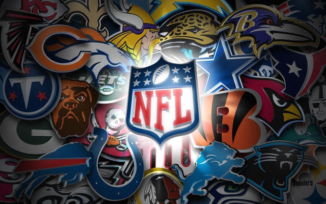 Nfl logos wall football center free wallpaper for desktop - medium preview image