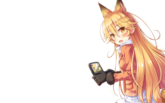 Girl longhair cat ears gloves free wallpaper for desktop - medium preview image