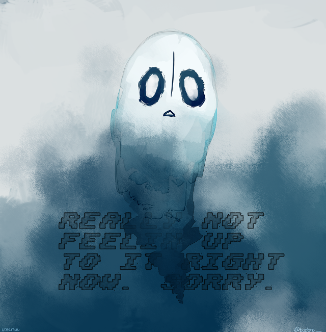 Sad ghost digital painting image free wallpaper for tablet - medium preview image