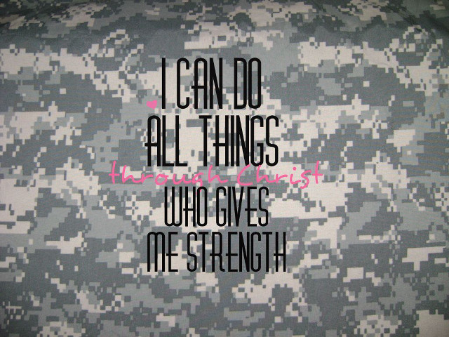 Camouflage quote strength all things free wallpaper for desktop - medium preview image