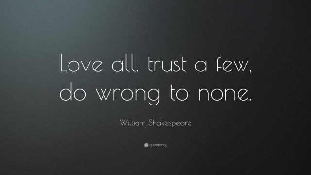 Shakespeare love trust quote black free wallpaper for desktop - medium preview image