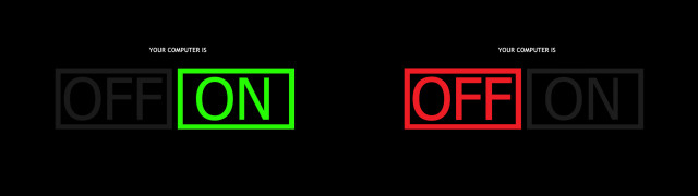 Black background off on colored free wallpaper for desktop - medium preview image