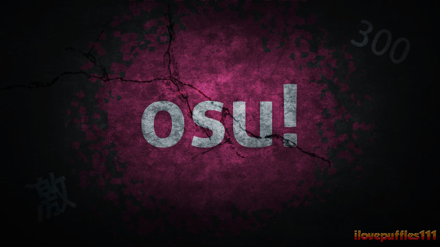 Osu dark background white letters free wallpaper for desktop - medium preview image