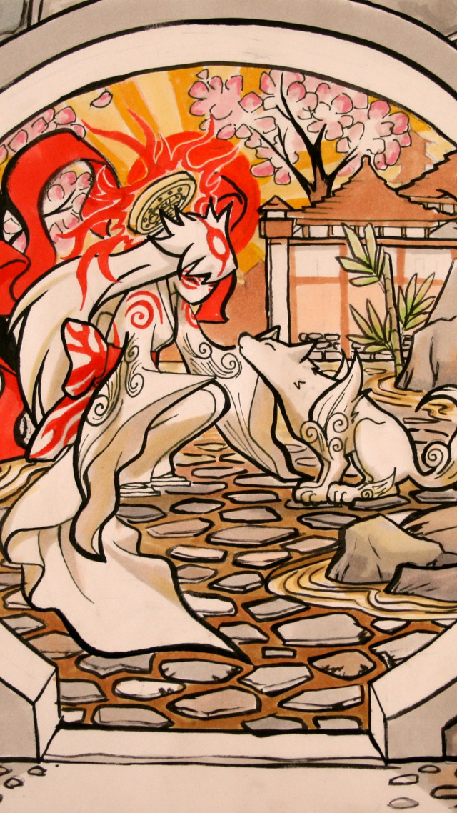 Woman cat window sunset building free wallpaper for mobile - medium preview image