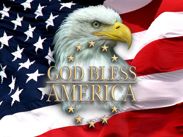Bald eagle flag god bless free wallpaper for desktop - medium preview image