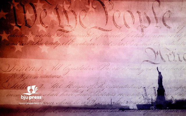 Large american flag with words free wallpaper for desktop - medium preview image