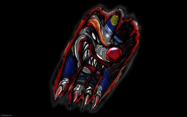 Colorful mask red nose blue free wallpaper for desktop - medium preview image