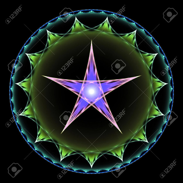 Star circular pattern black background free wallpaper for tablet - medium preview image
