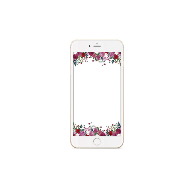 White iphone floral border annabel free wallpaper for tablet - medium preview image