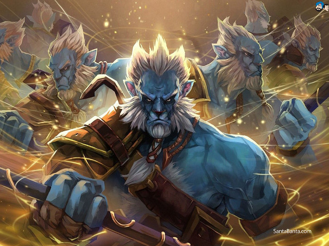 Blue face beard game characters free wallpaper for desktop - medium preview image