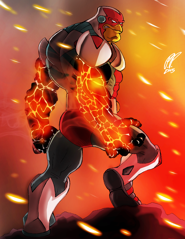 Cartoon character red yellow helmet free wallpaper for mobile - medium preview image