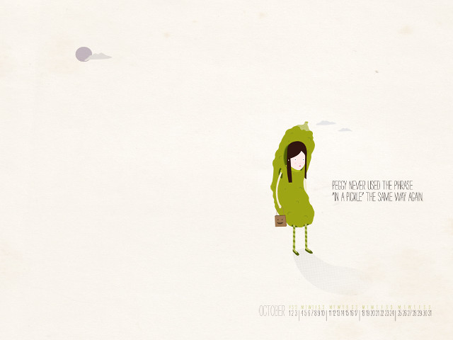 Cartoon character green suit brown free wallpaper for desktop - medium preview image