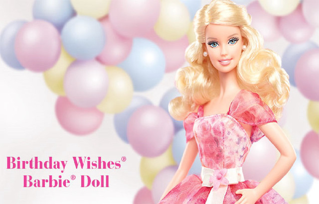 Barbie doll birthday wish card free wallpaper for desktop - medium preview image