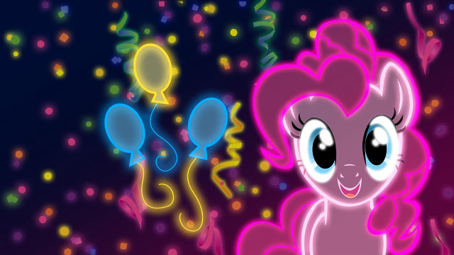 Pink pony pink mane blue free wallpaper for desktop - medium preview image