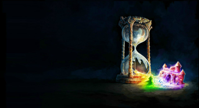 Clock tower rainbow light castle free wallpaper for desktop - medium preview image