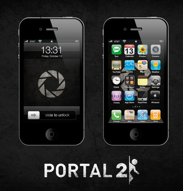 Iphones portal 2k camera side free wallpaper for tablet - medium preview image