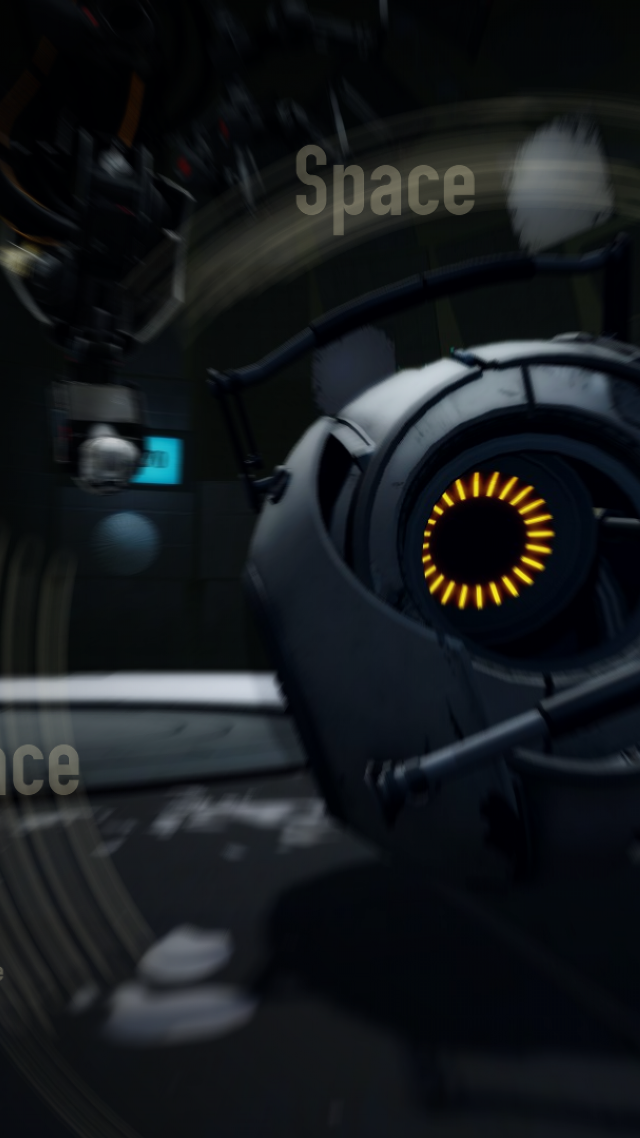 Futuristic space station yellow light free wallpaper for mobile - medium preview image