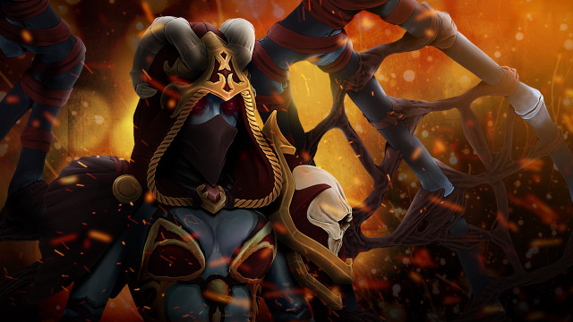 Cartoon character horned head horned free wallpaper for desktop - medium preview image